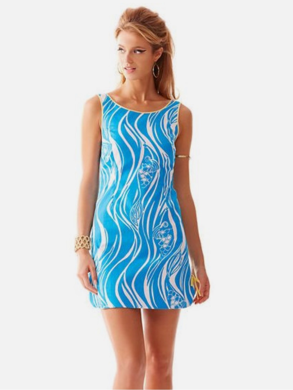 Lilly Pulitzer Delia Shift Dress Joe Fish Print